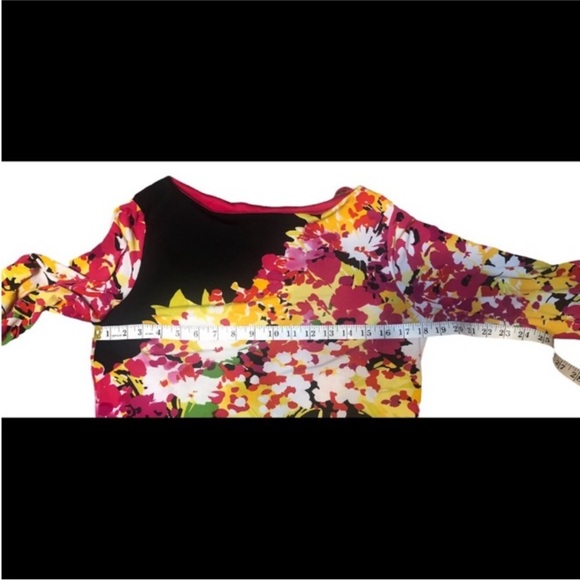 LONDON TIMES Bright And Colorful FLORAL Dress Size 8 - Picture 6 of 12